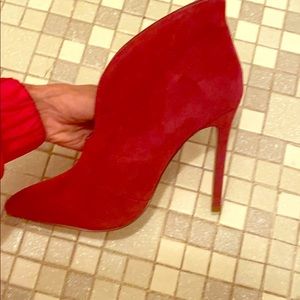 Red bootie with 4 inch heals.never worn